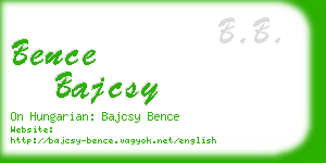 bence bajcsy business card